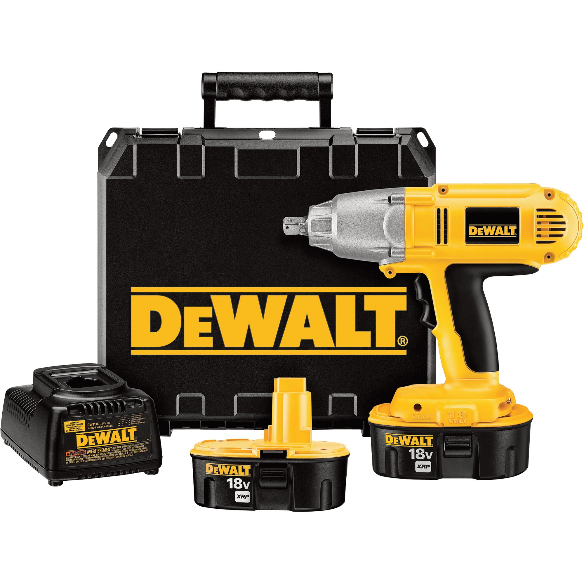 DEWALT Heavy-Duty Cordless High-Torque Impact Wrench Kit — 18V, 1/2in., Model# DW059K-2